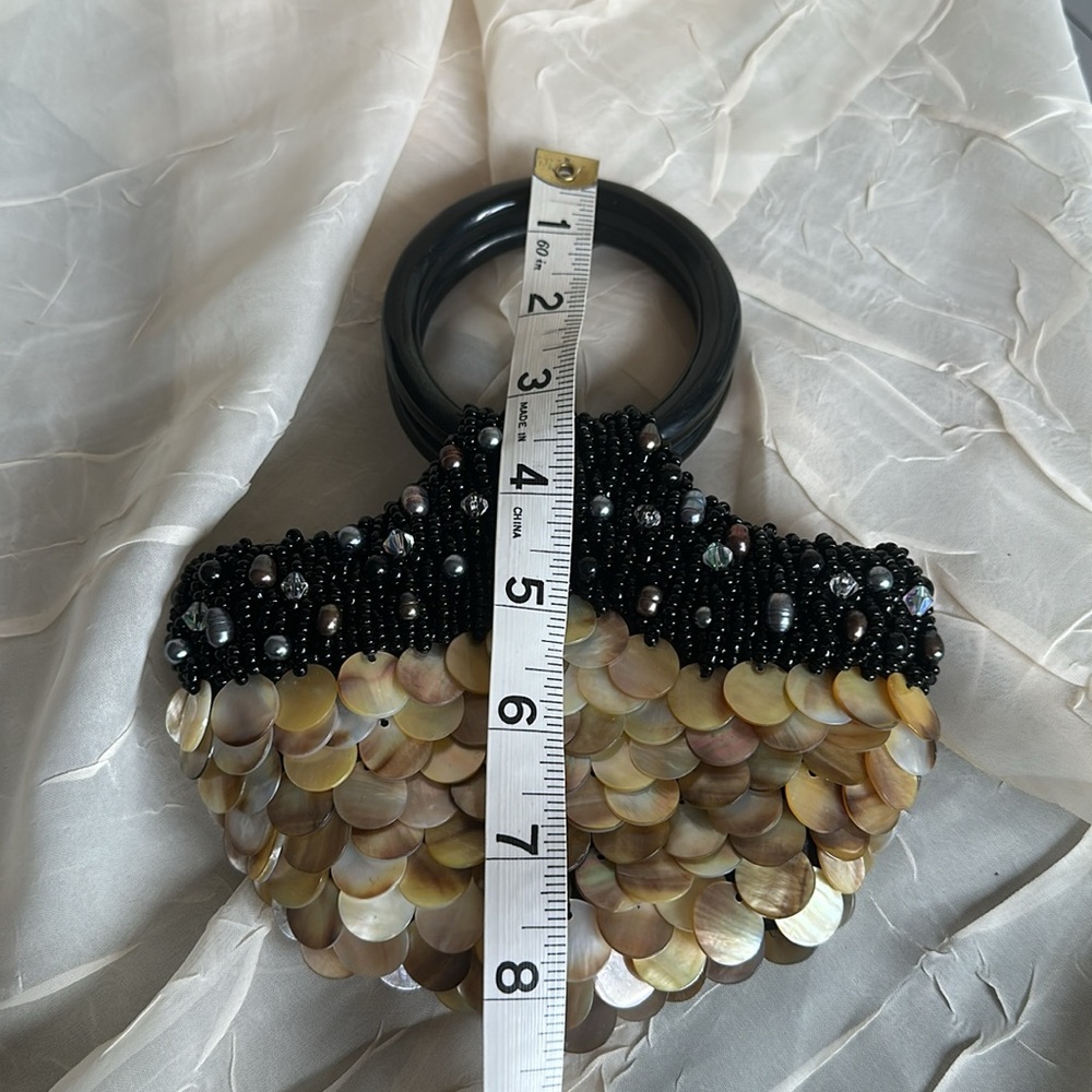 Stunning statement piece Mother of Pearl minaudière purse bag - Picture 8 of 17